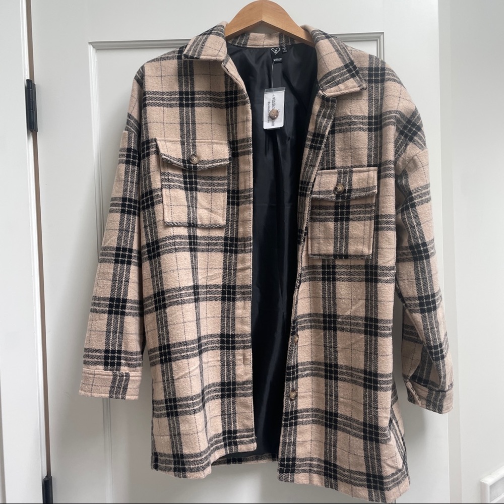 Windsor Keep It Chill Woven Flannel Shacket NWT